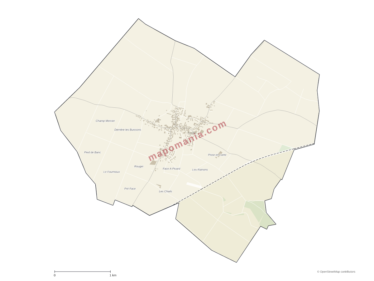 Carte de Maillé à personnaliser