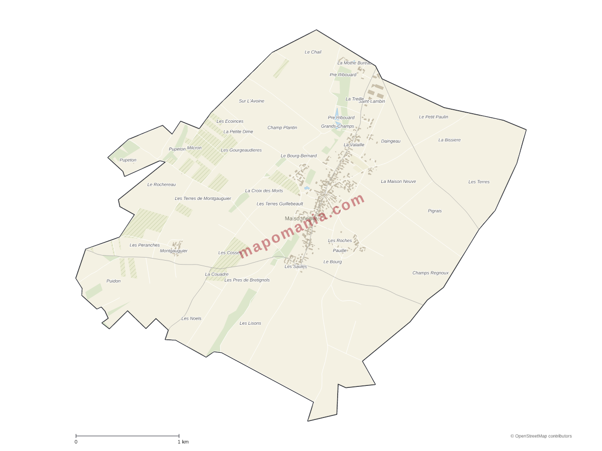 Carte de Maisonneuve à personnaliser