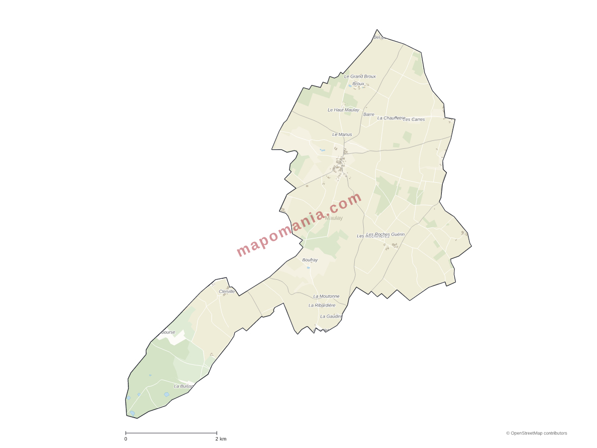 Carte de Maulay à personnaliser