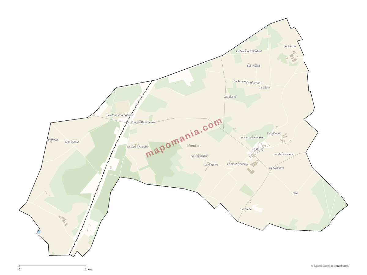 Carte de Mondion à personnaliser