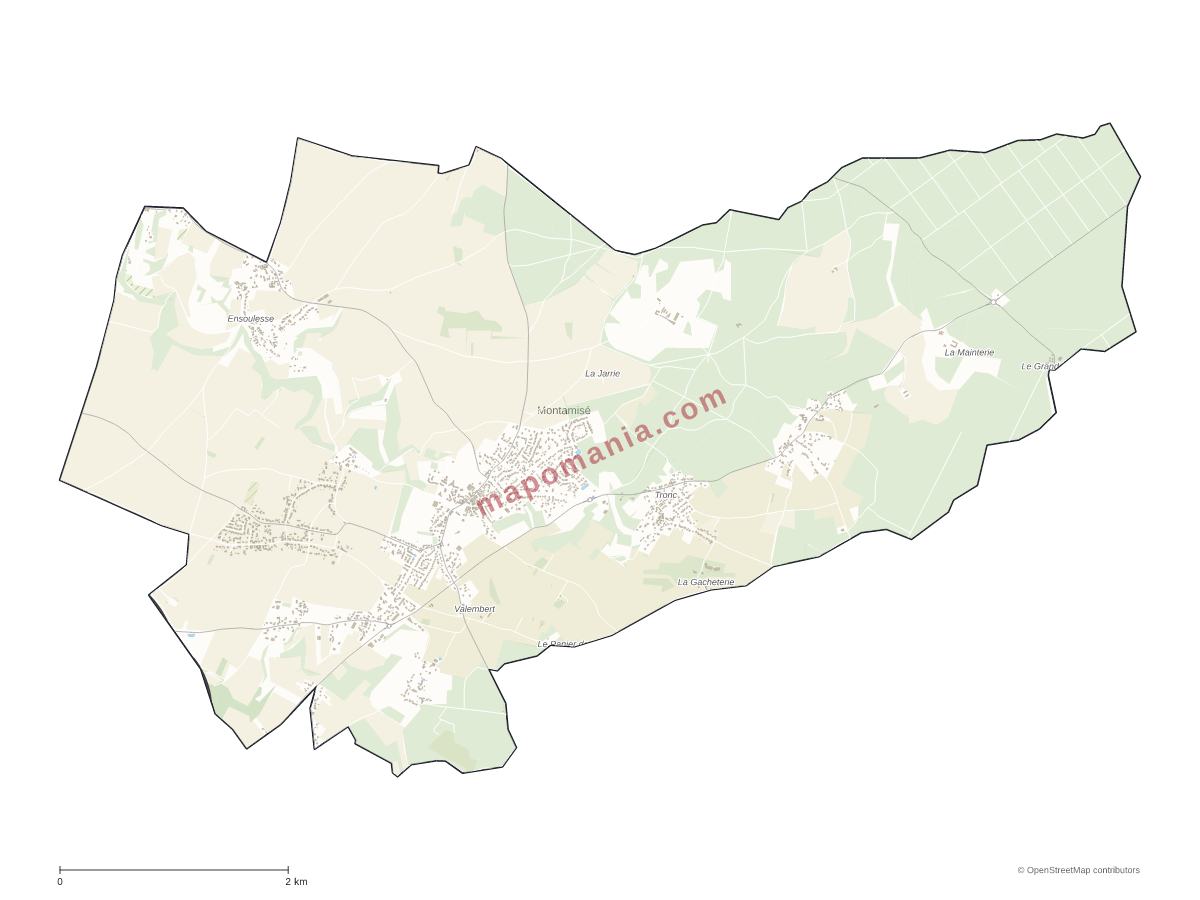 Carte de Montamisé à personnaliser
