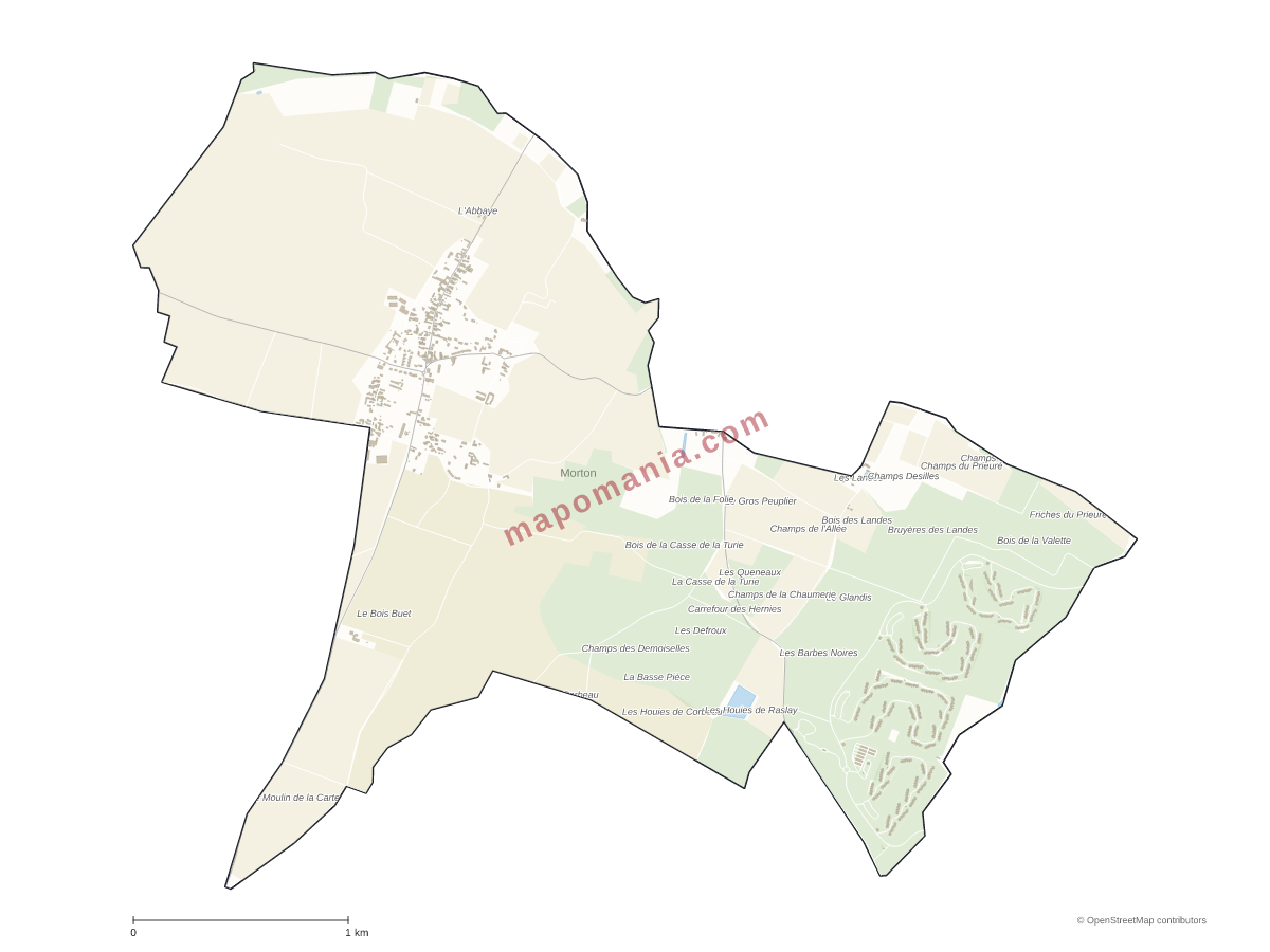 Carte de Morton à personnaliser
