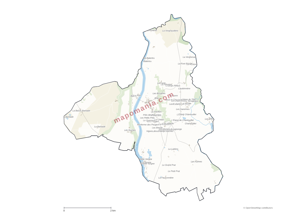 Carte de Moussac à personnaliser