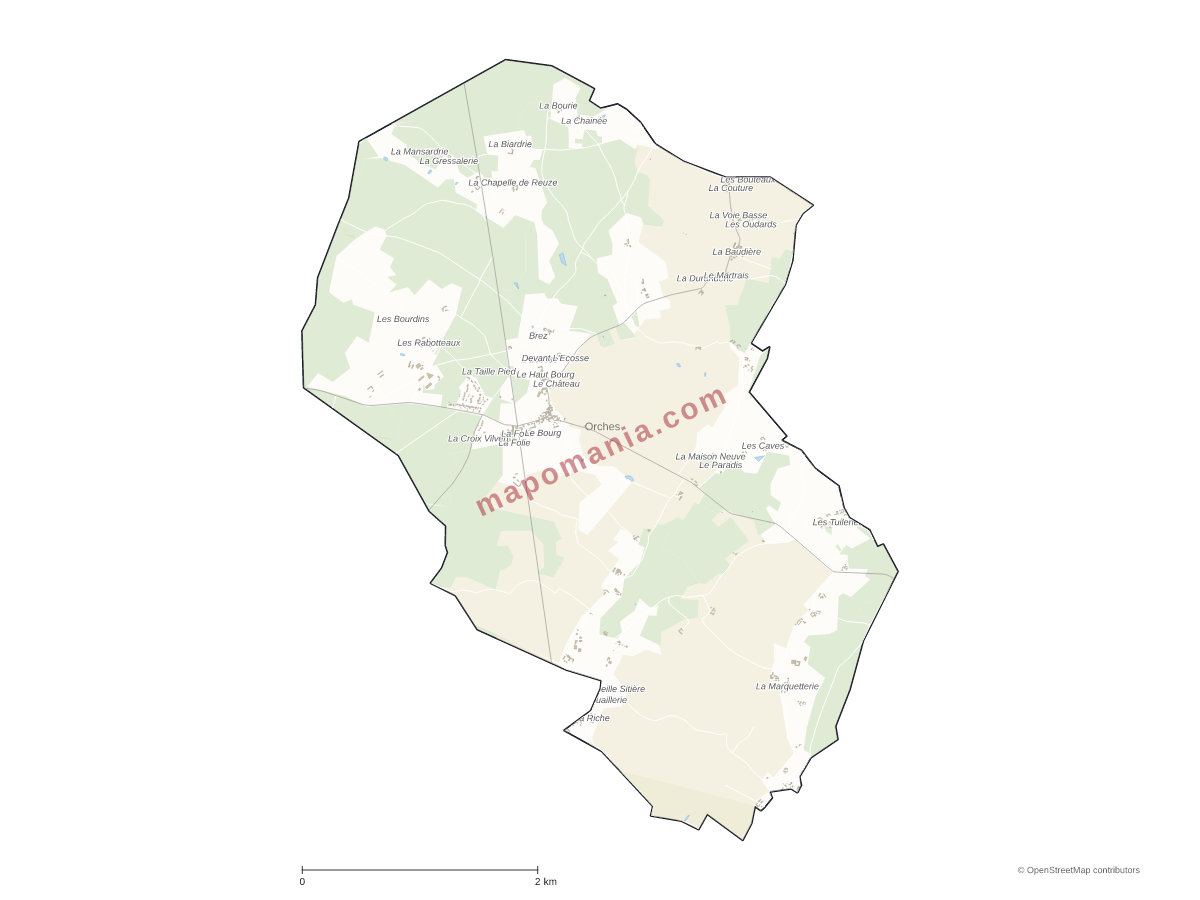 Carte de Orches à personnaliser