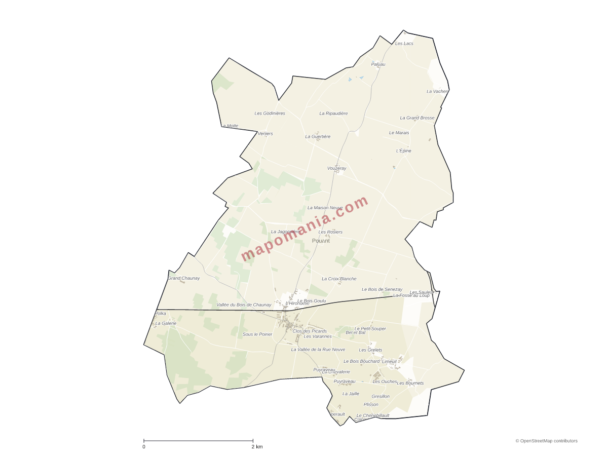 Carte de Pouant à personnaliser