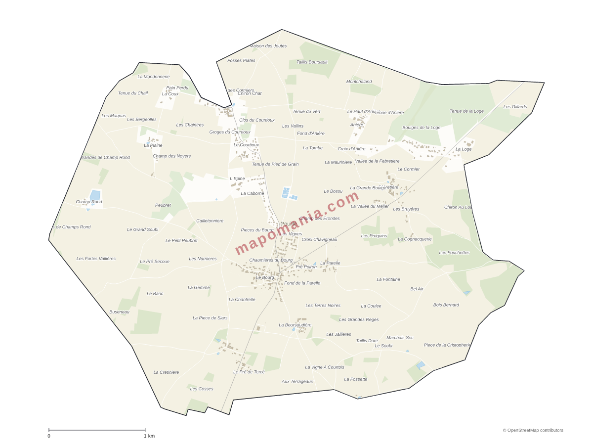 Carte de Pouillé à personnaliser