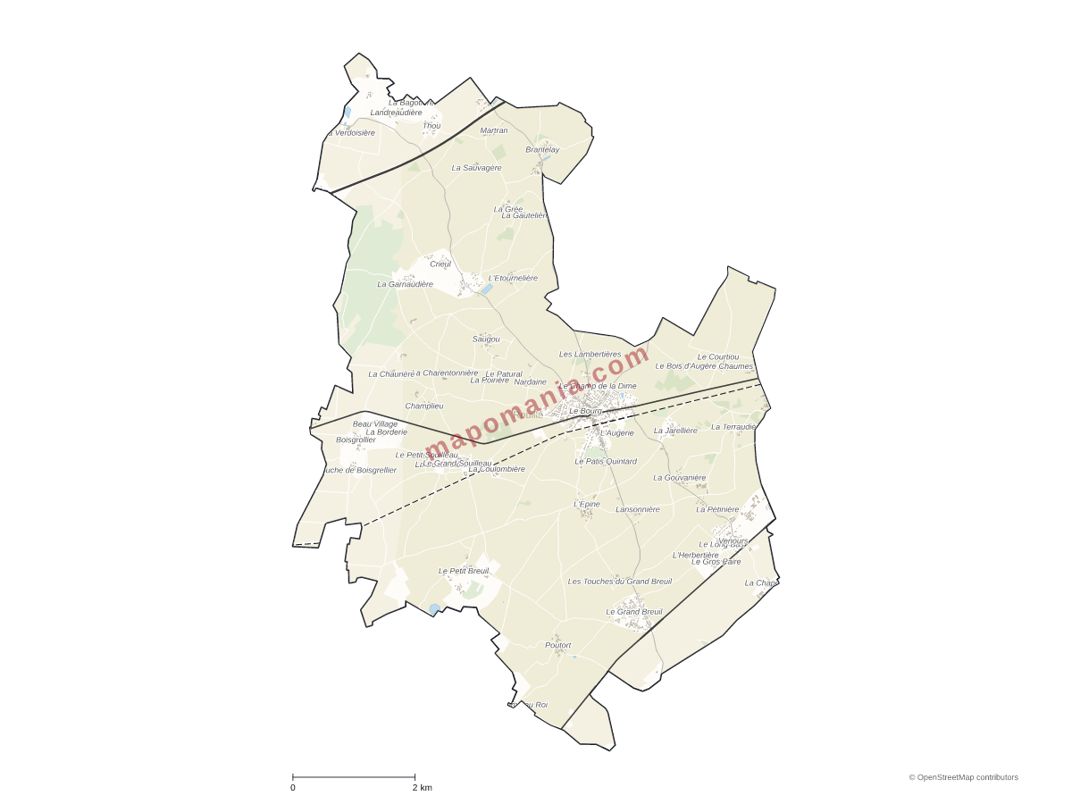 Carte de Rouillé à personnaliser