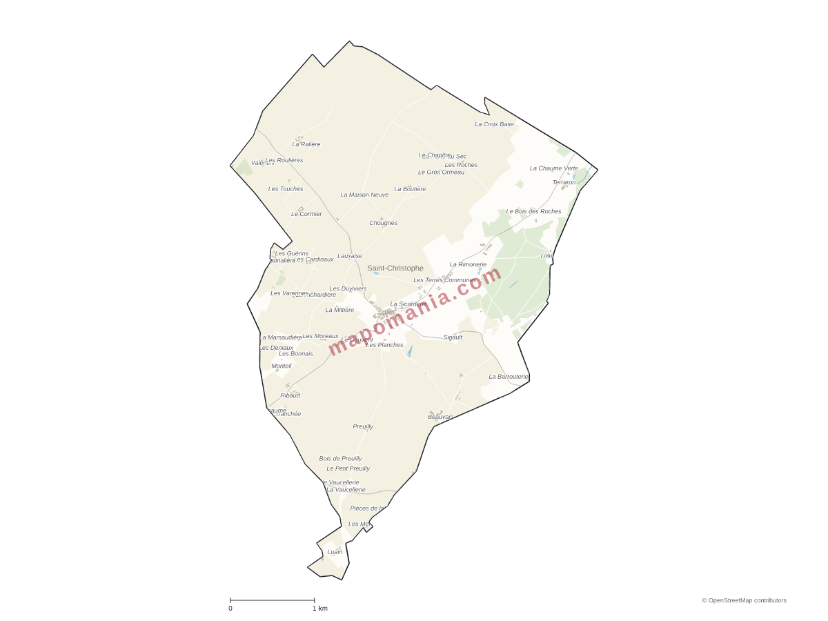 Carte de Saint-Christophe à personnaliser