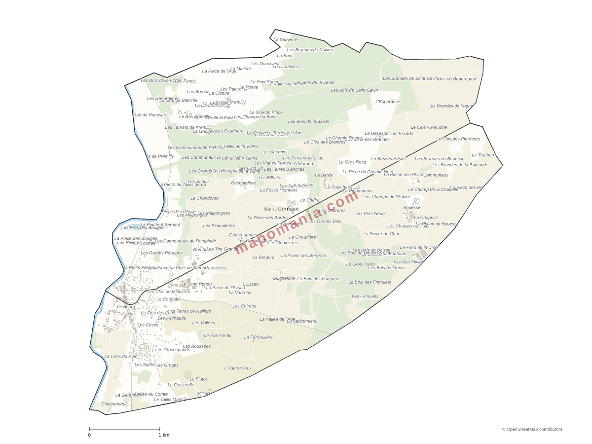 Carte de Saint-Germain à personnaliser