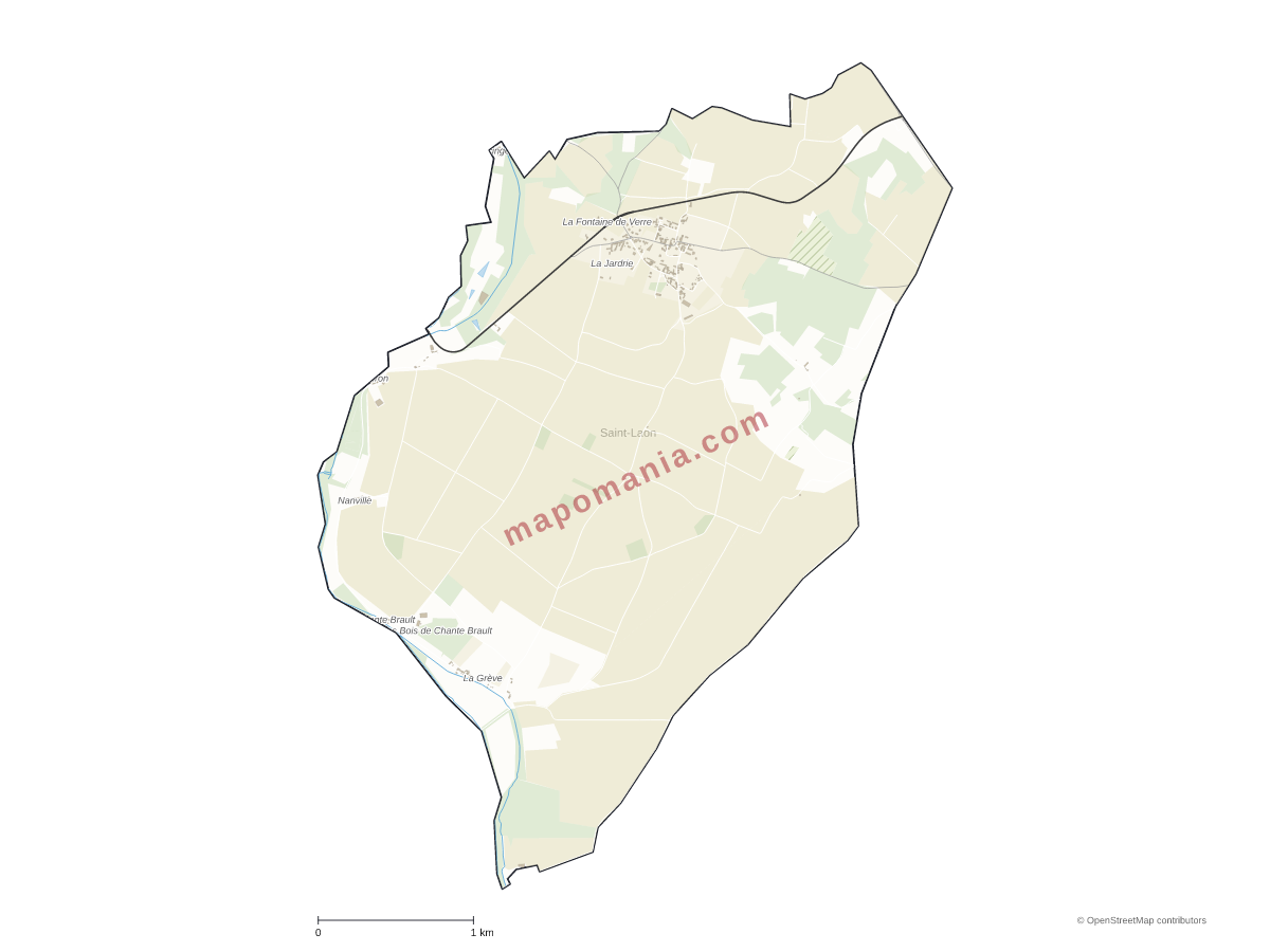 Carte de Saint-Laon à personnaliser