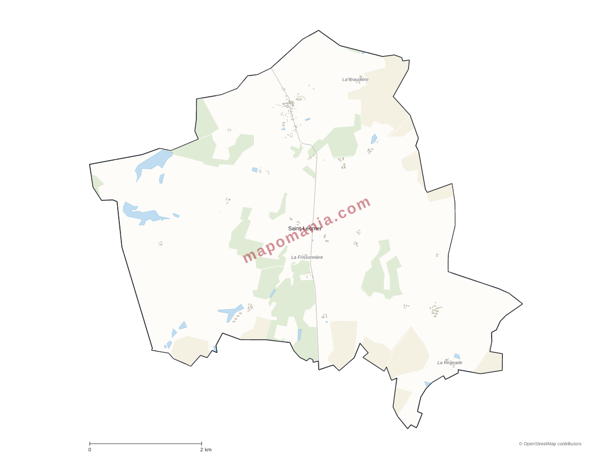 Carte de Saint-Léomer à personnaliser