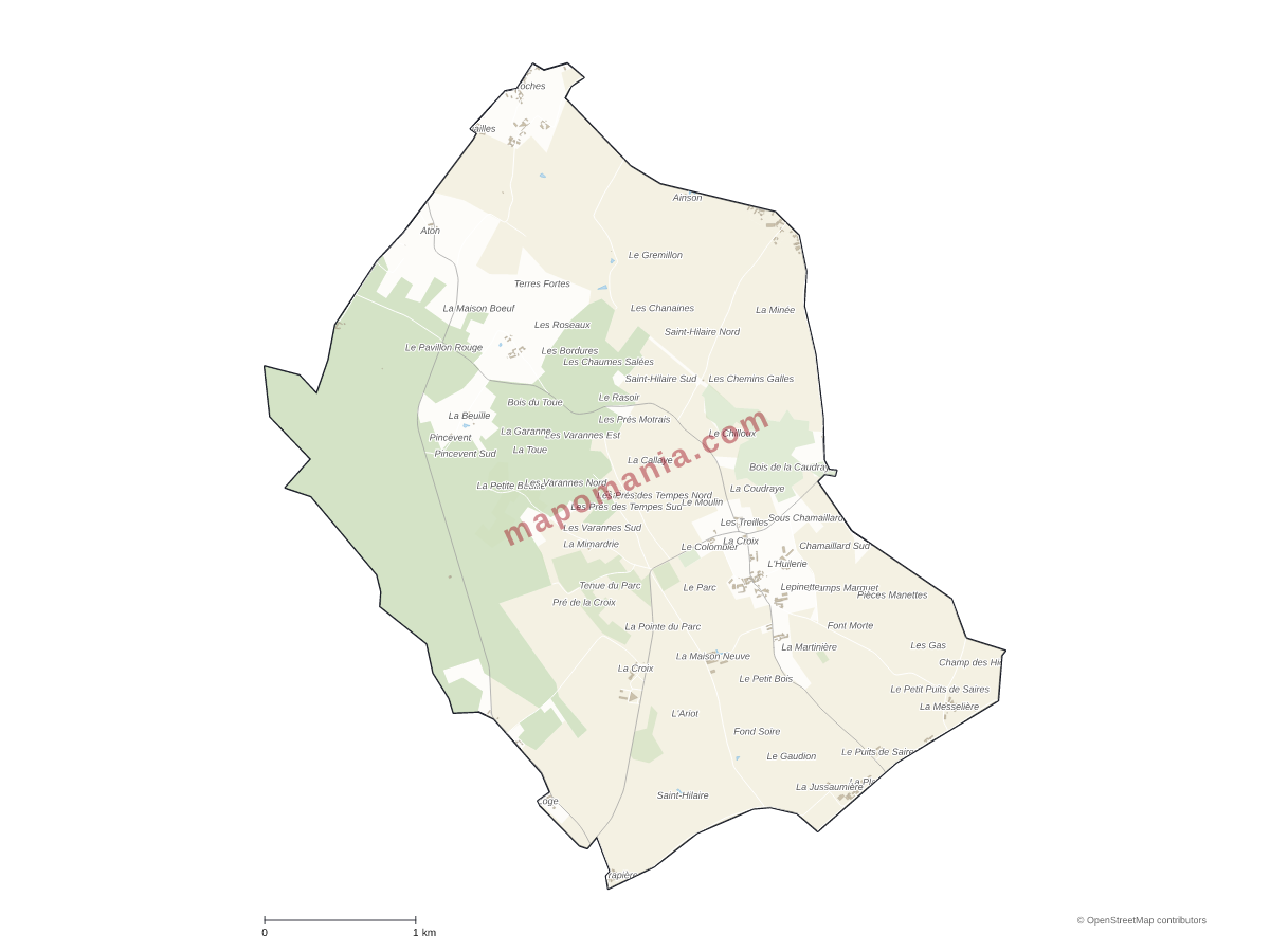 Carte de Saires à personnaliser