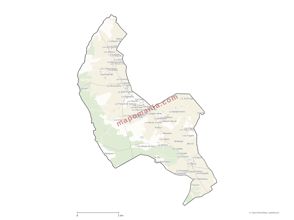 Carte de Sérigny à personnaliser