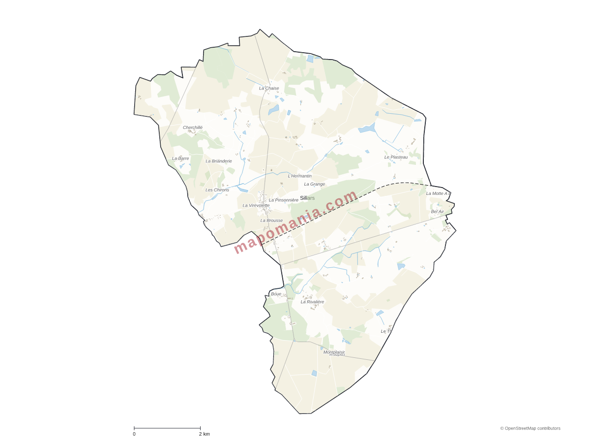 Carte de Sillars à personnaliser