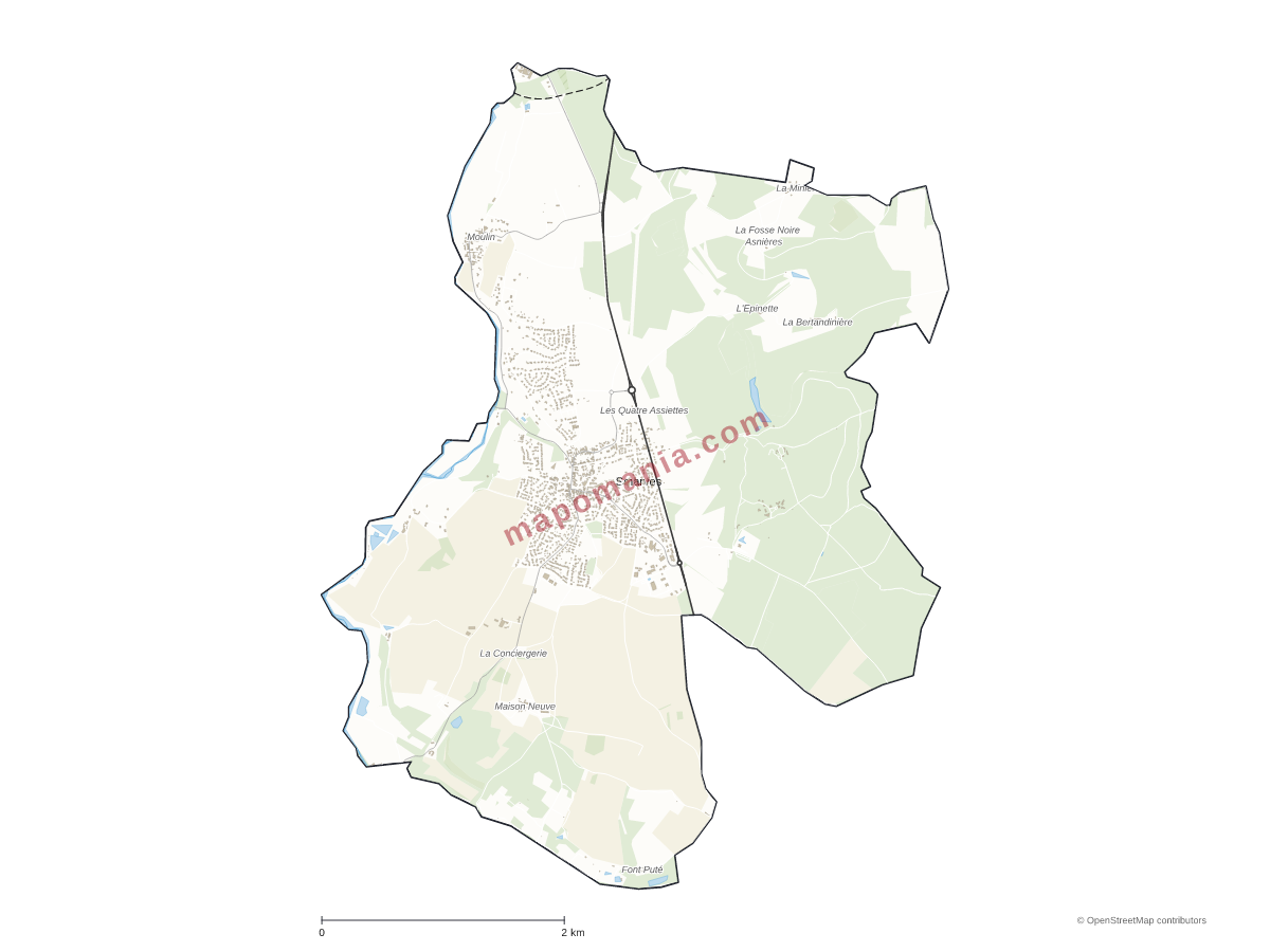 Carte de Smarves à personnaliser