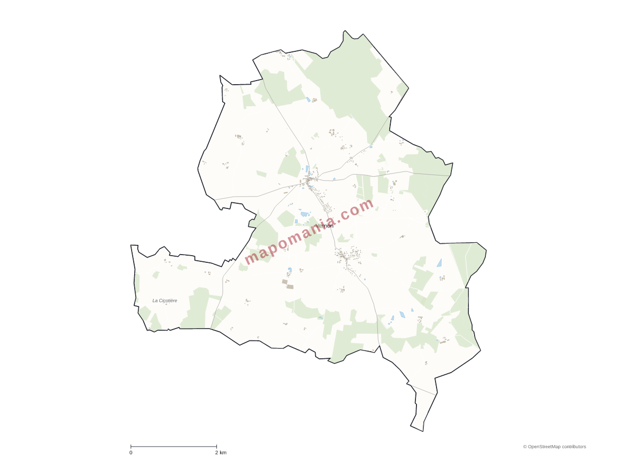Carte de Vernon à personnaliser