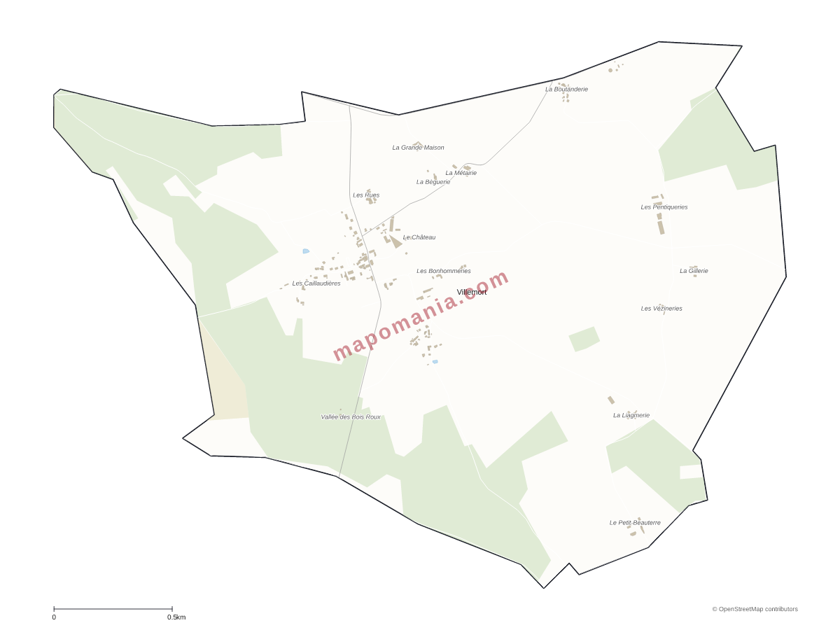 Carte de Villemort à personnaliser