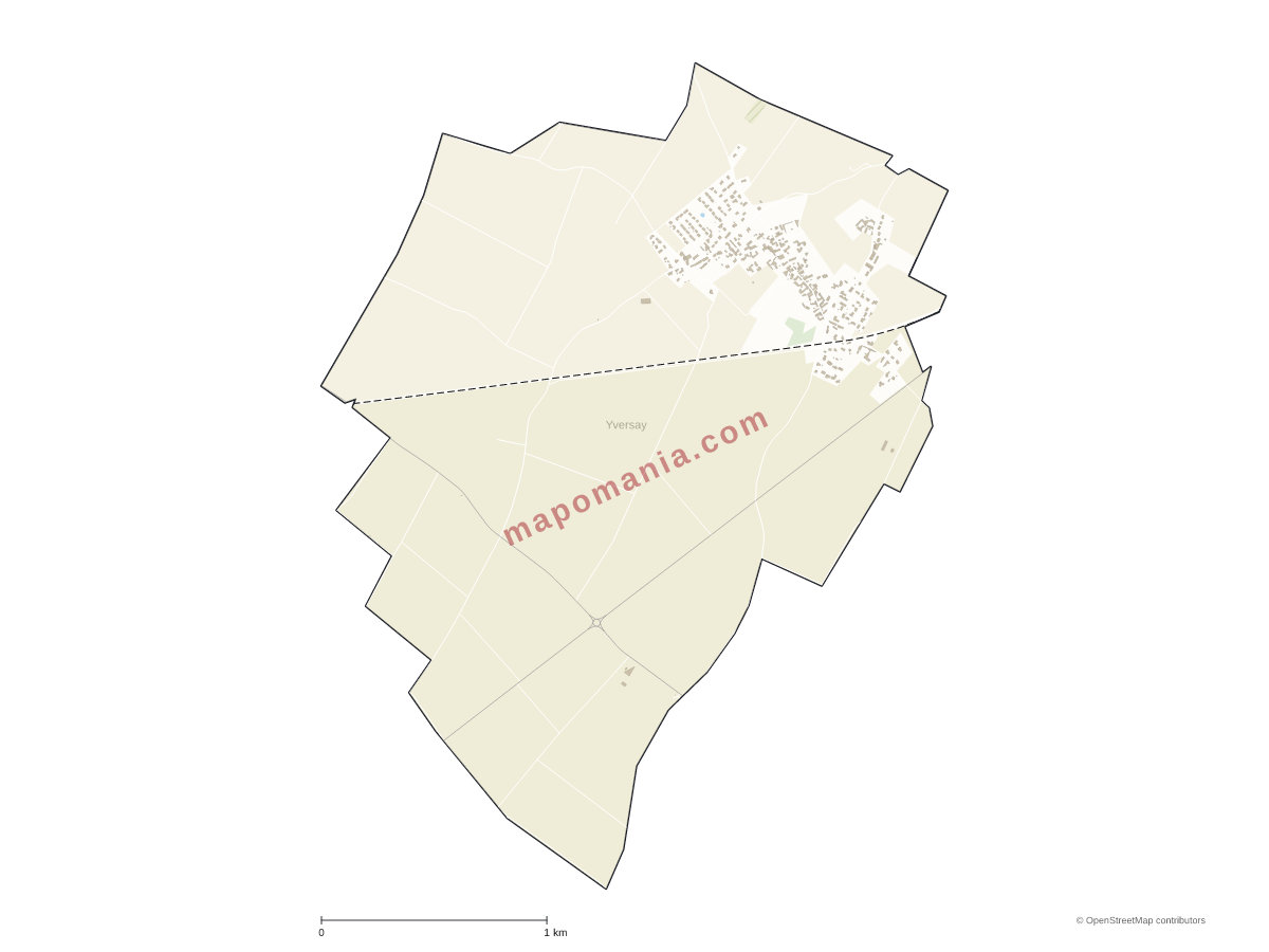 Carte de Yversay à personnaliser
