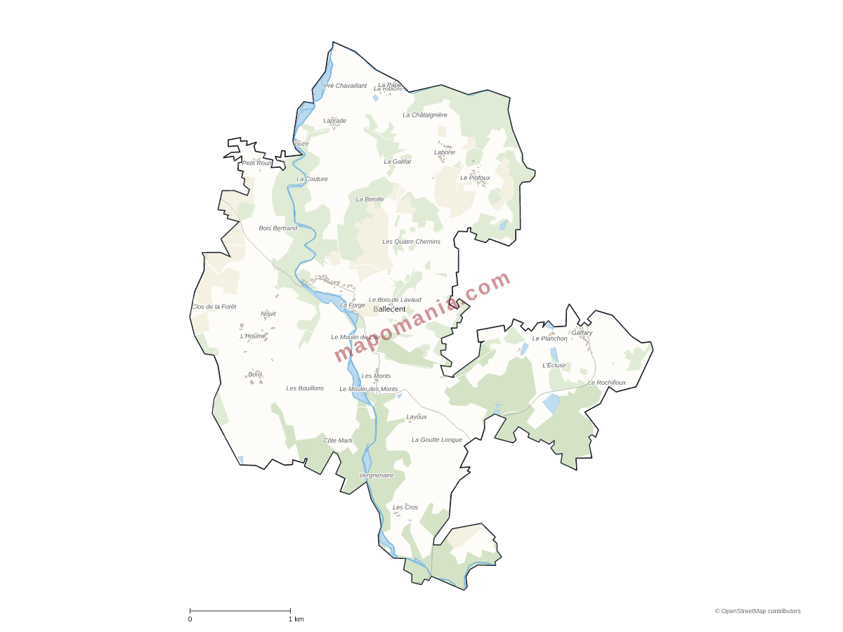 Carte de Balledent à personnaliser