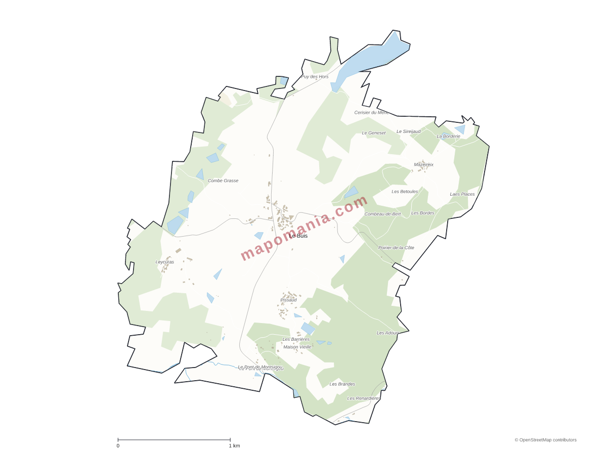 Carte de Le Buis à personnaliser