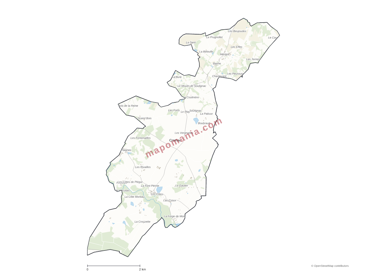 Carte de Cromac à personnaliser