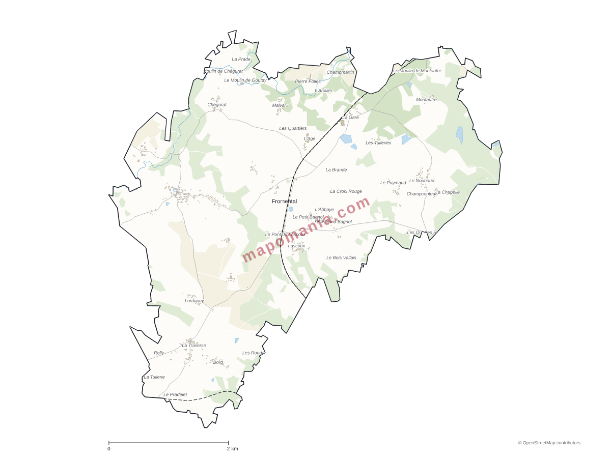 Carte de Fromental à personnaliser