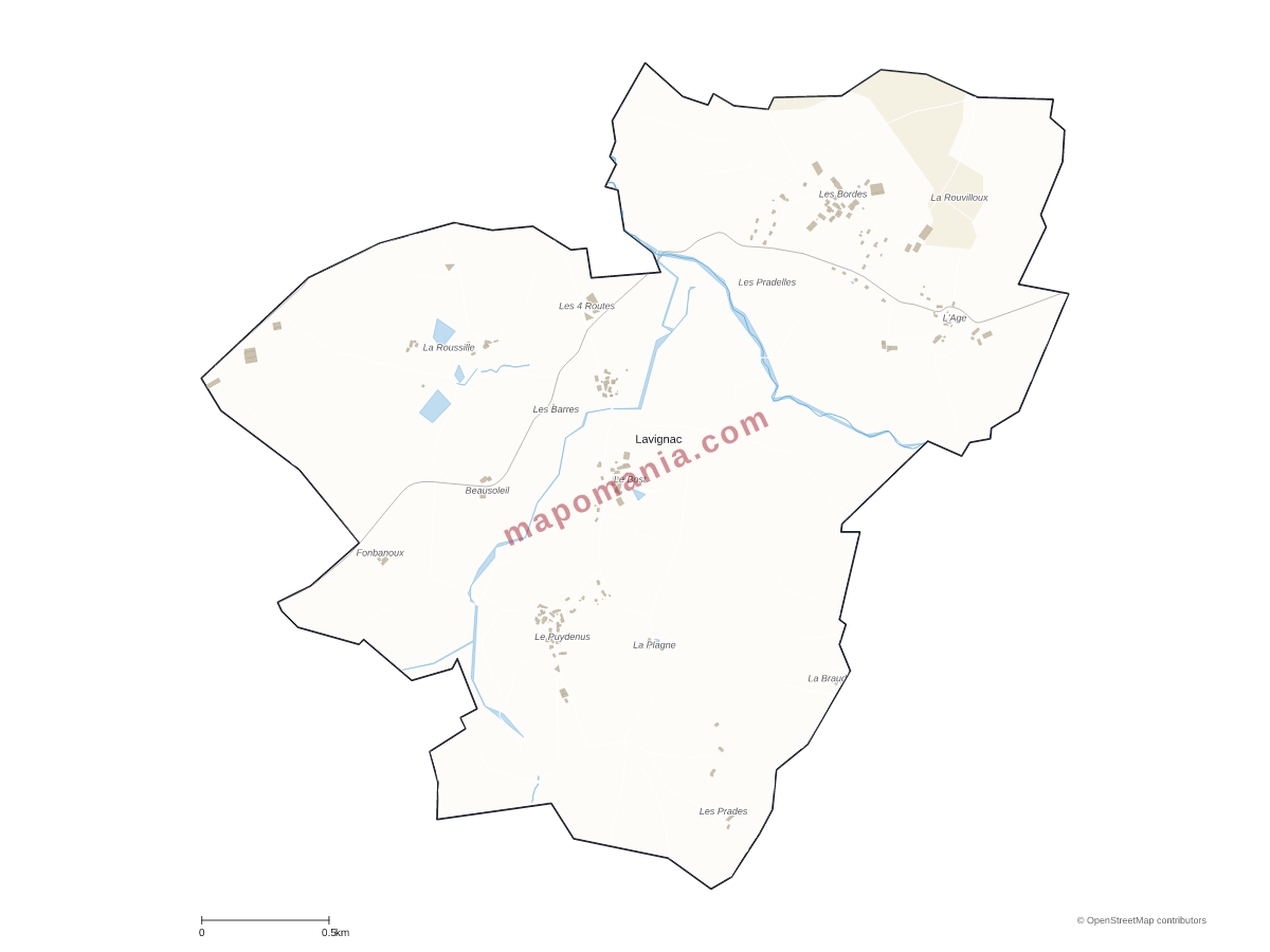 Carte de Lavignac à personnaliser