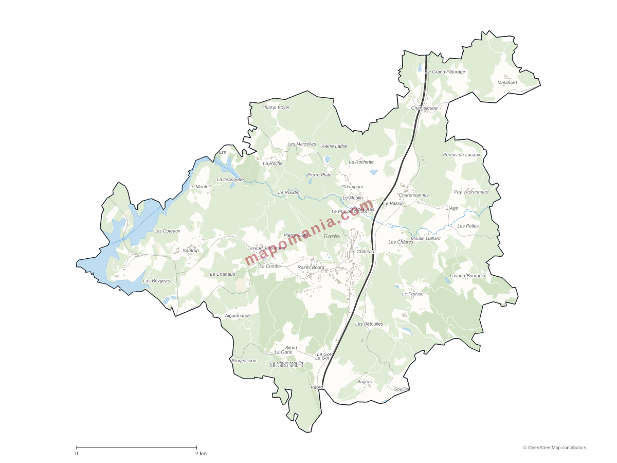 Carte de Razès à personnaliser