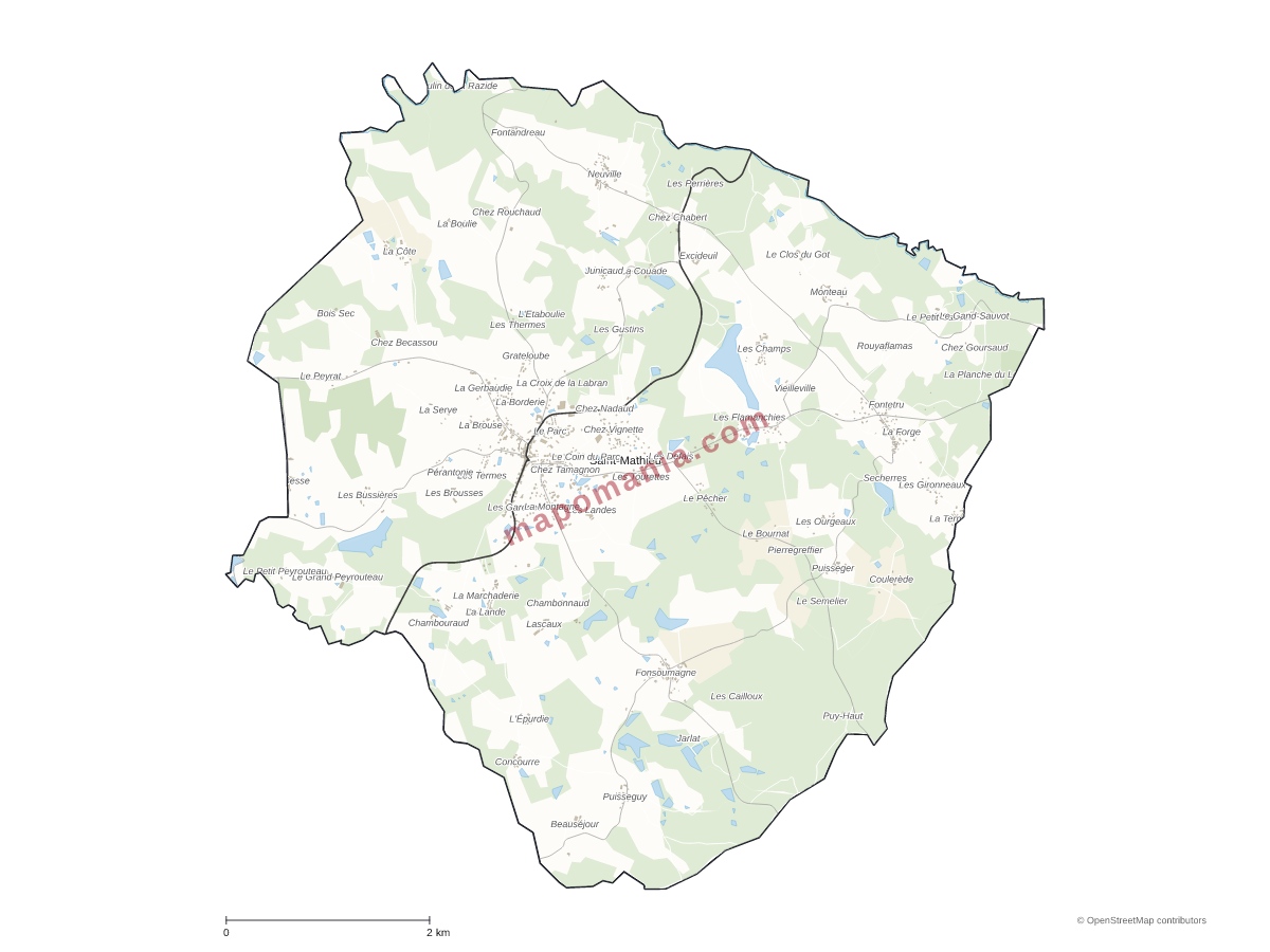 Carte de Saint-Mathieu à personnaliser