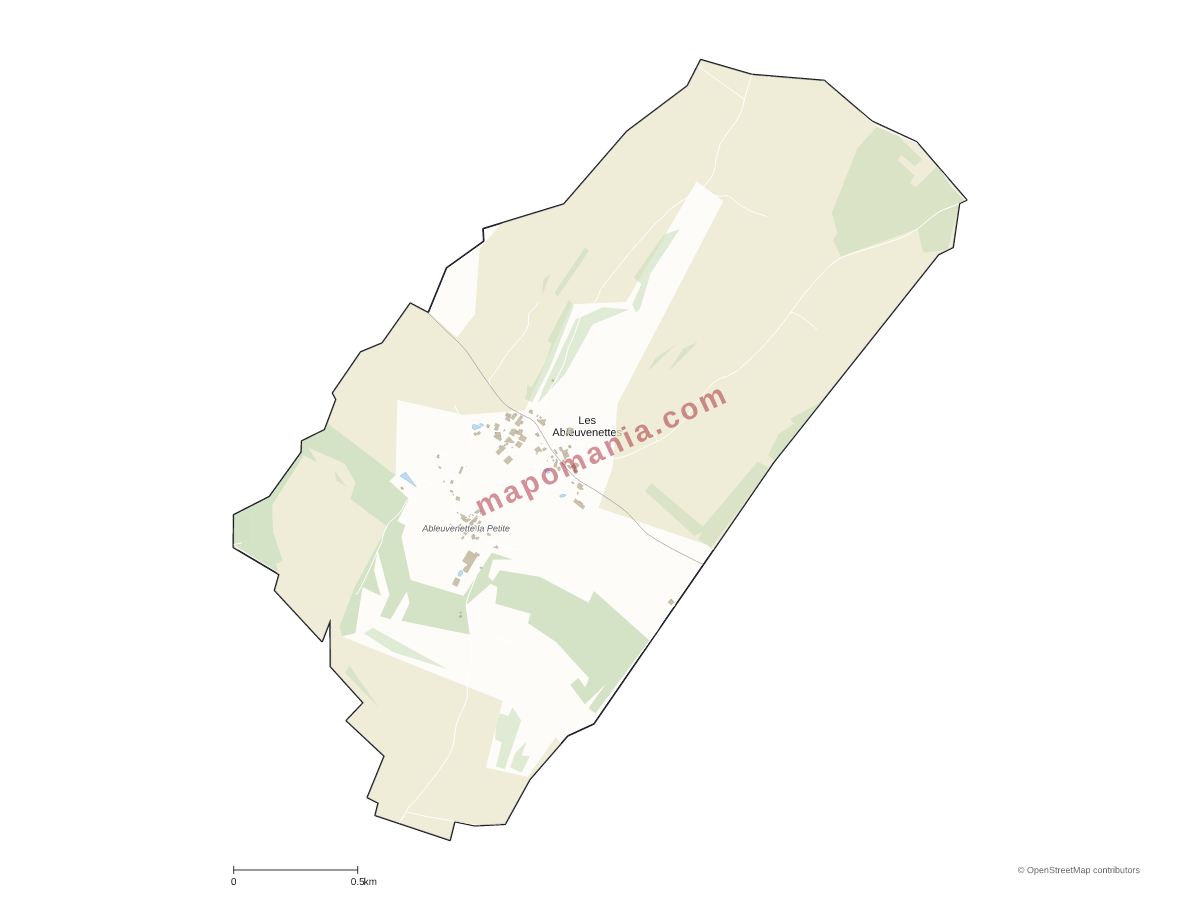Carte de Les Ableuvenettes à personnaliser