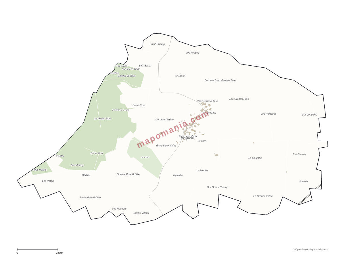 Carte de Aingeville à personnaliser