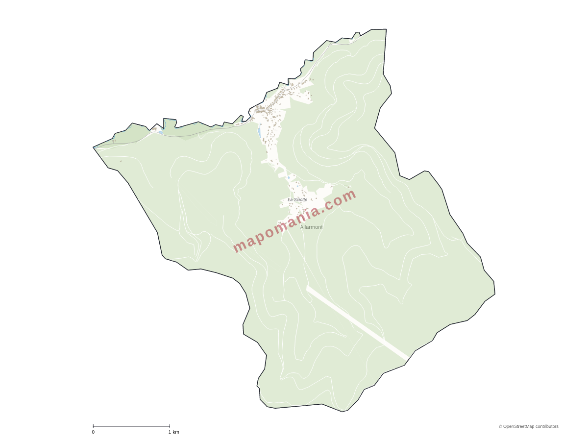 Carte de Allarmont à personnaliser