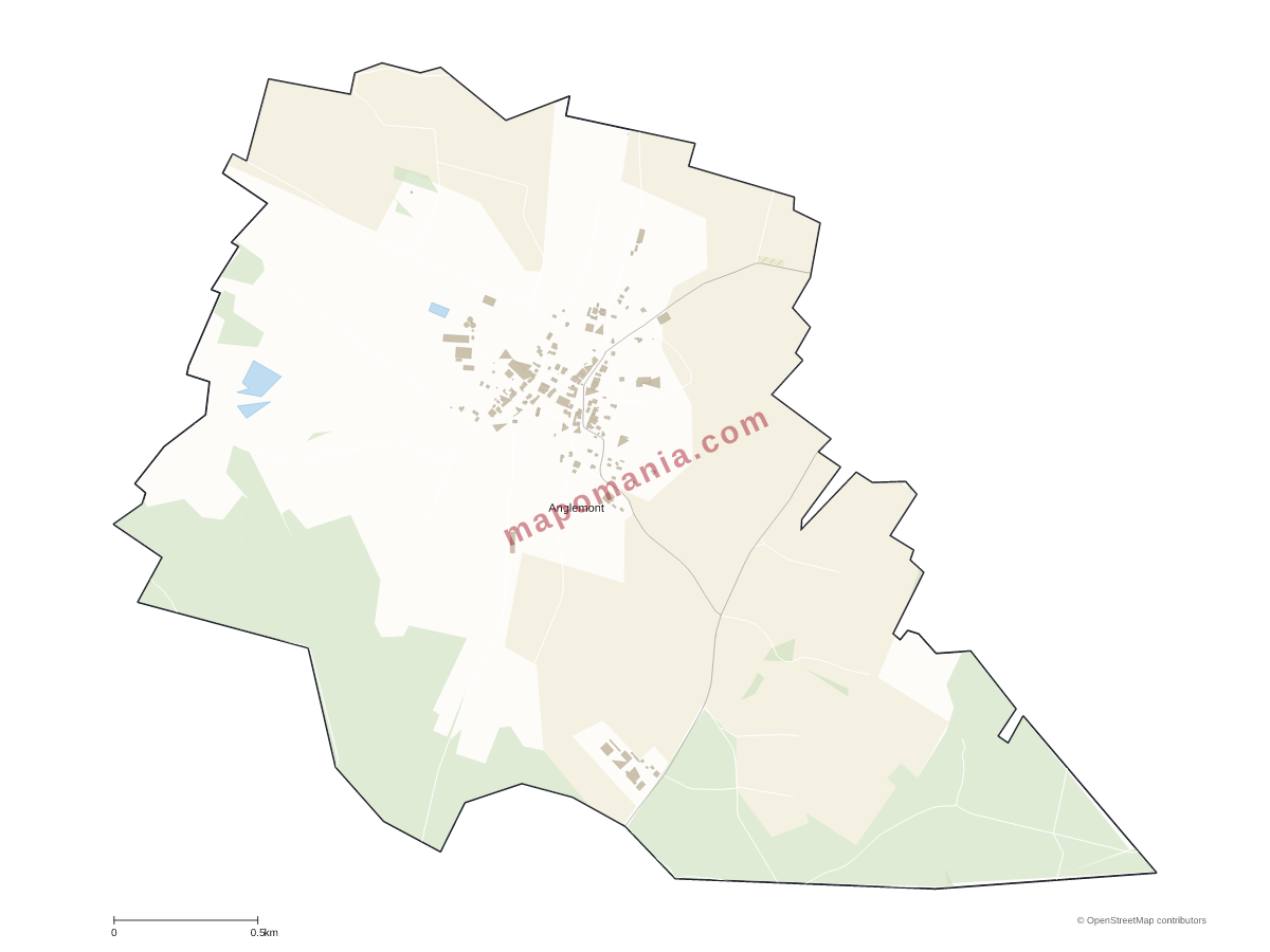 Carte de Anglemont à personnaliser
