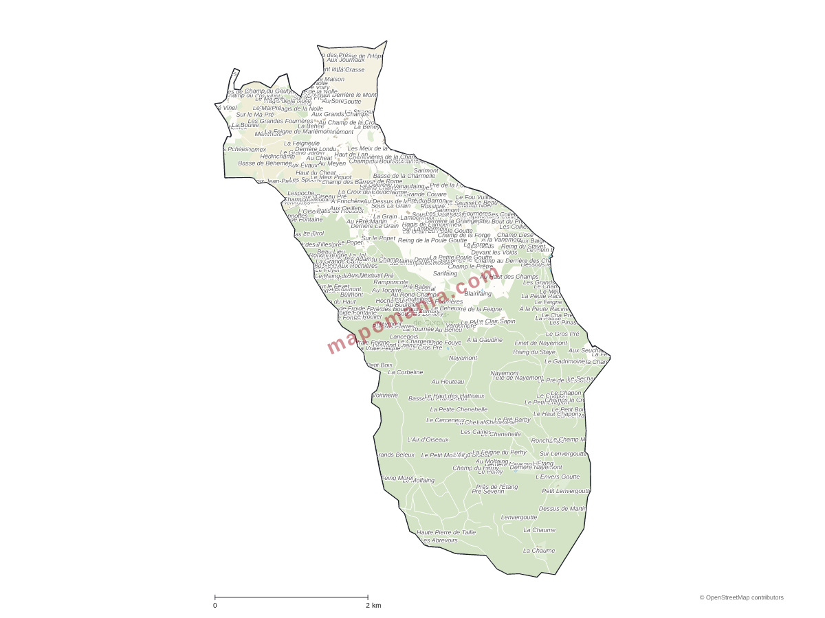 Carte de Arrentès-de-Corcieux à personnaliser