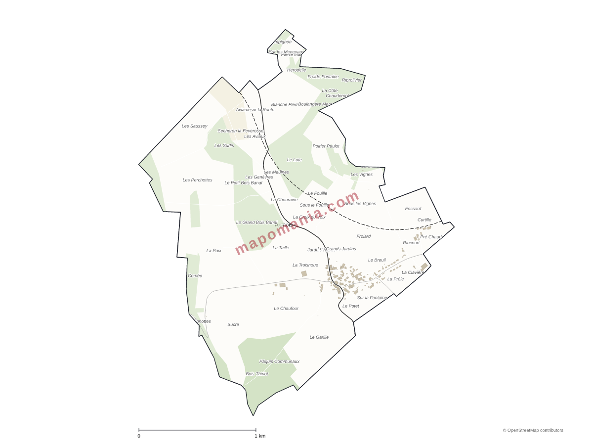 Carte de Aulnois à personnaliser