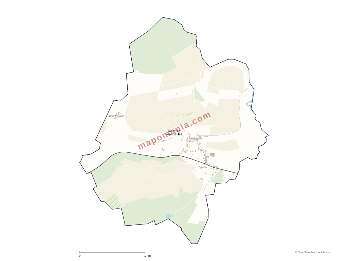 Carte de Bainville-aux-Saules à personnaliser