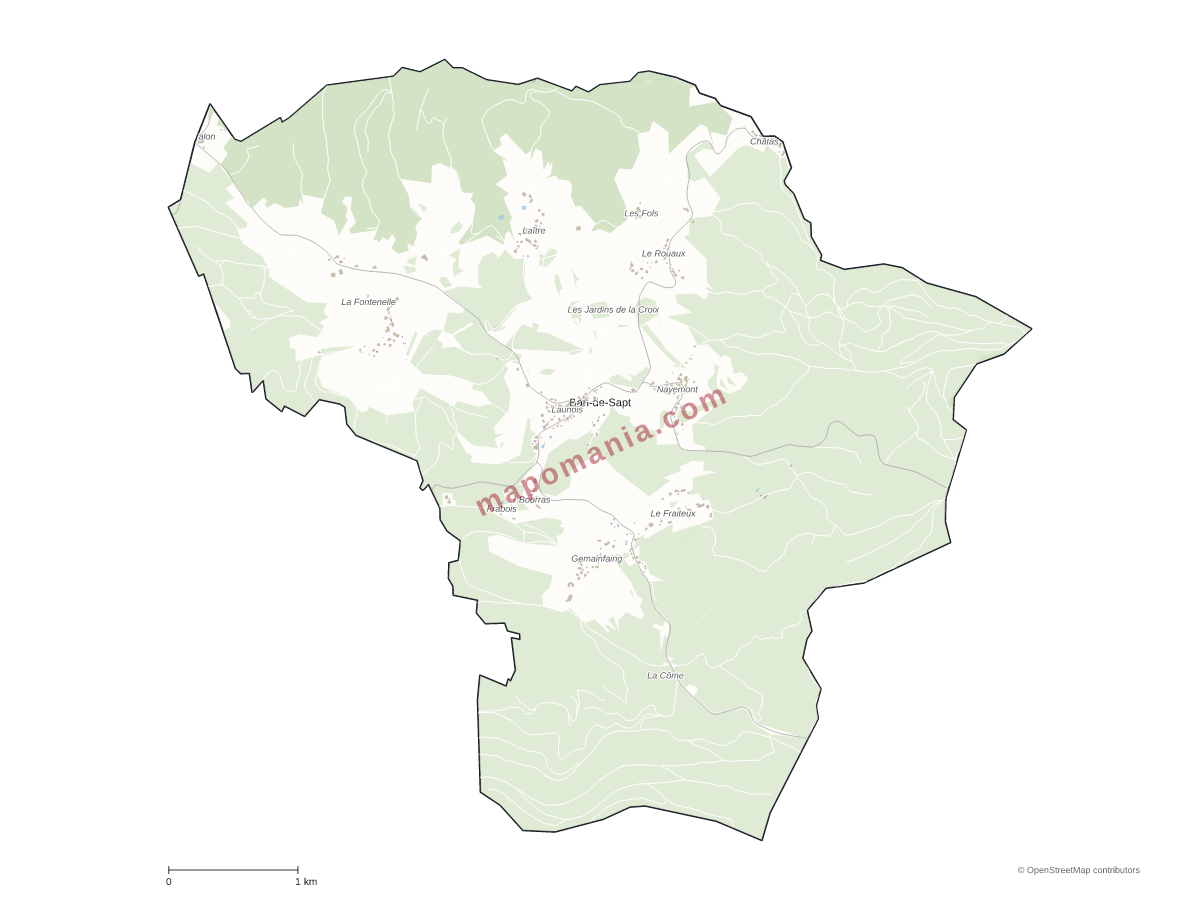 Carte de Ban-de-Sapt à personnaliser