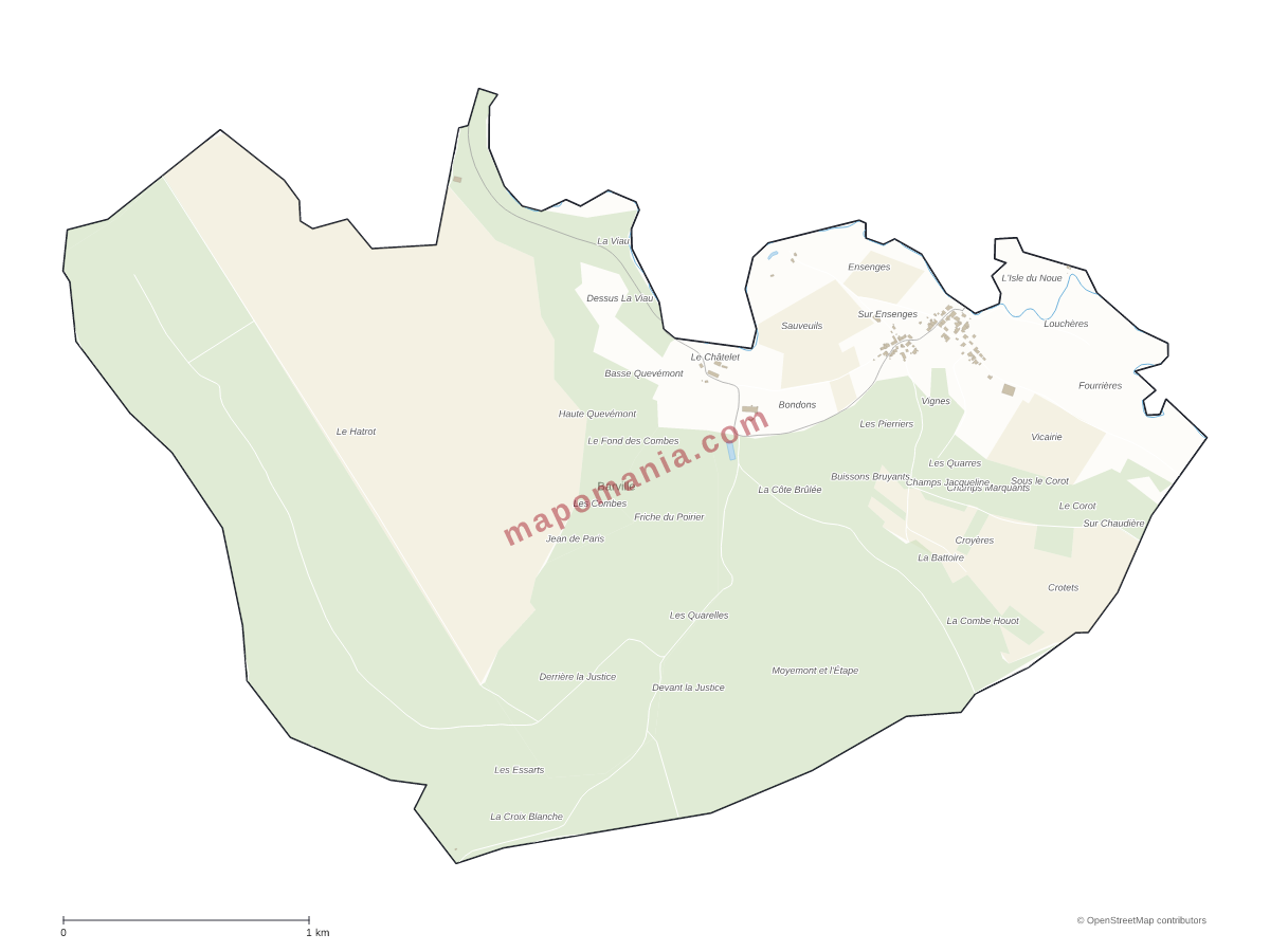 Carte de Barville à personnaliser