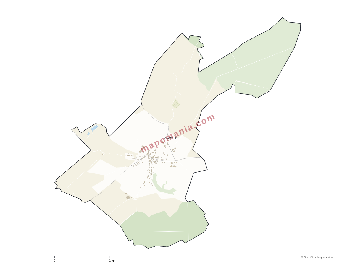 Carte de Bayecourt à personnaliser