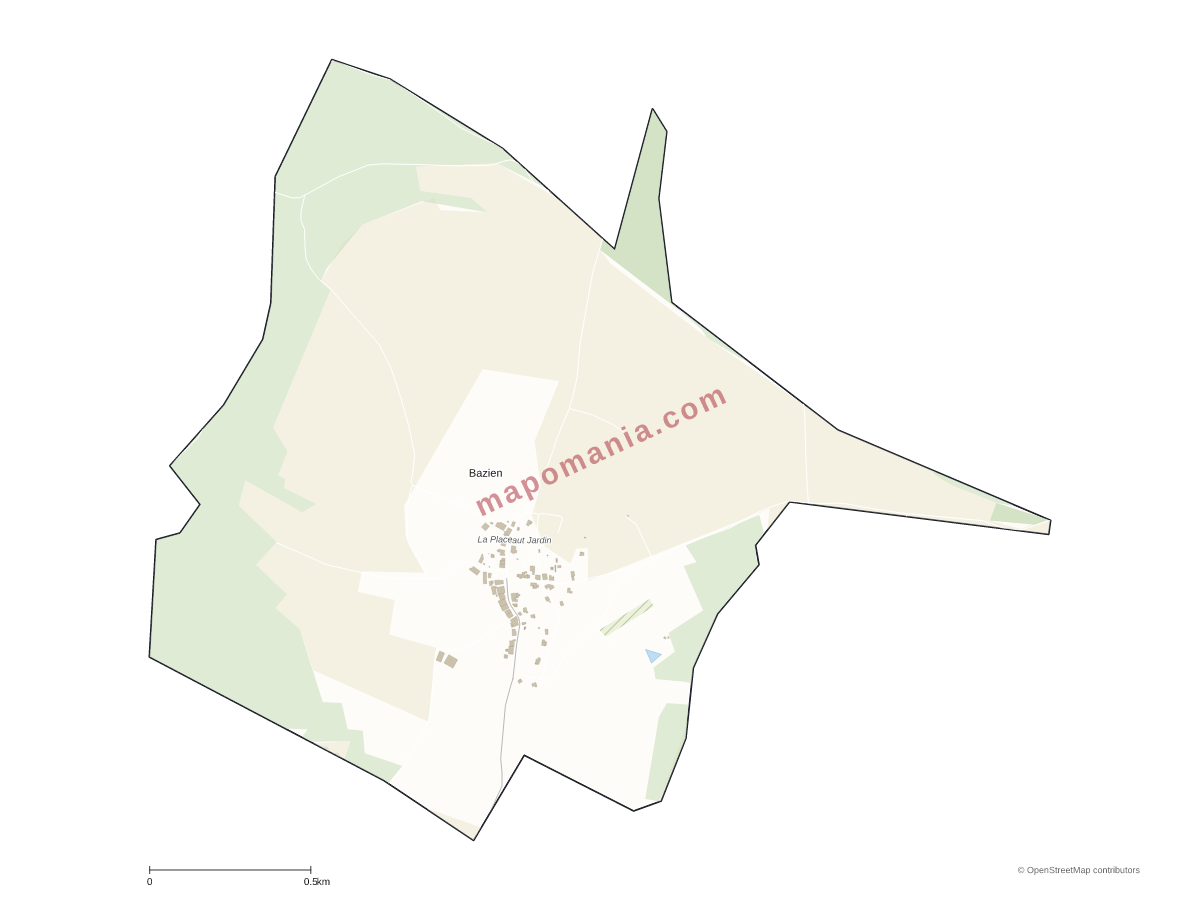 Carte de Bazien à personnaliser