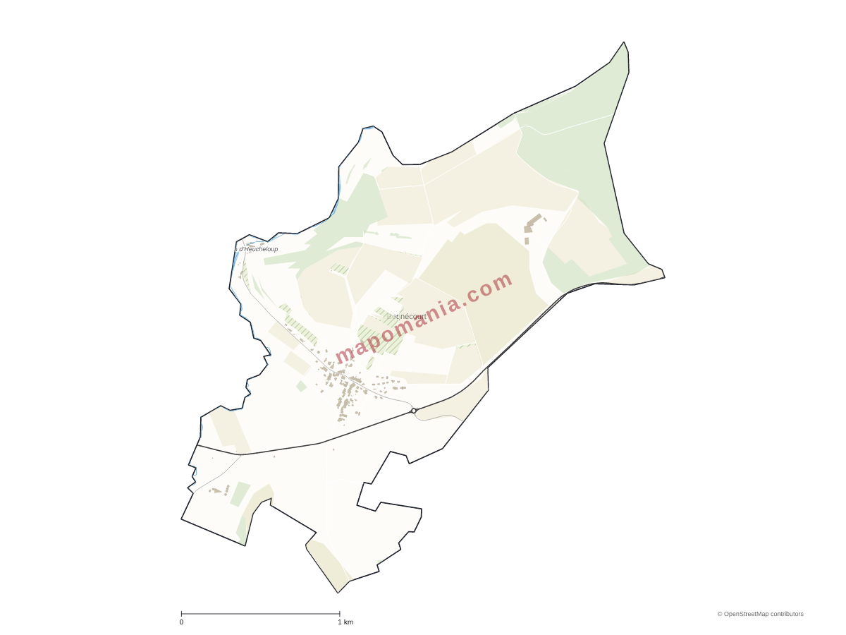 Carte de Begnécourt à personnaliser