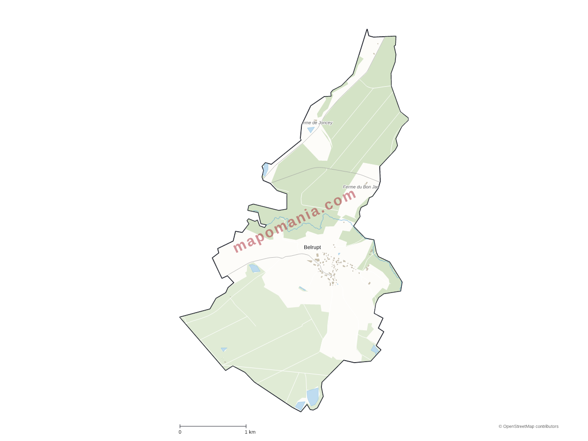 Carte de Belrupt à personnaliser