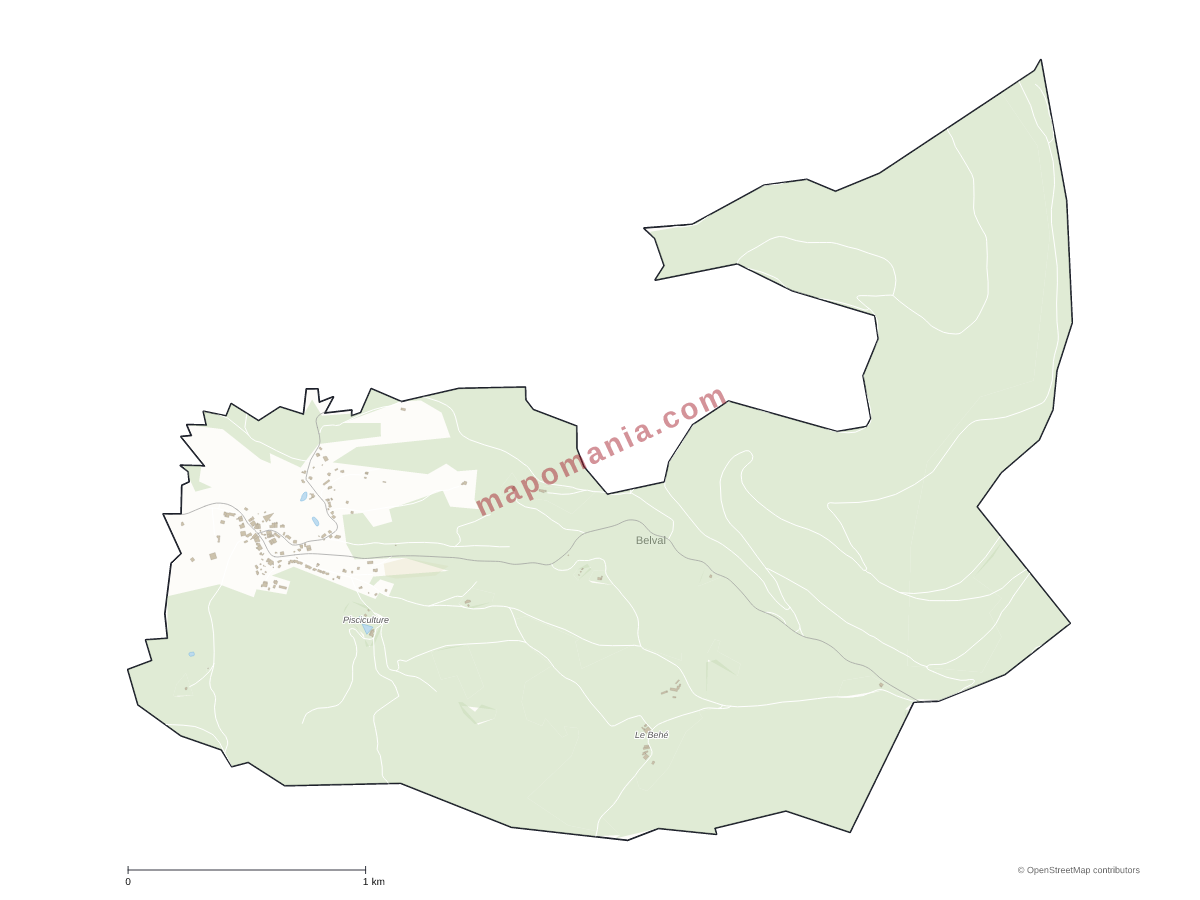 Carte de Belval à personnaliser