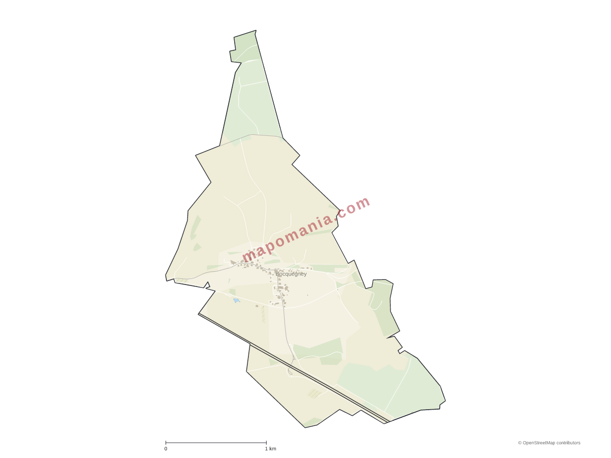 Carte de Bocquegney à personnaliser