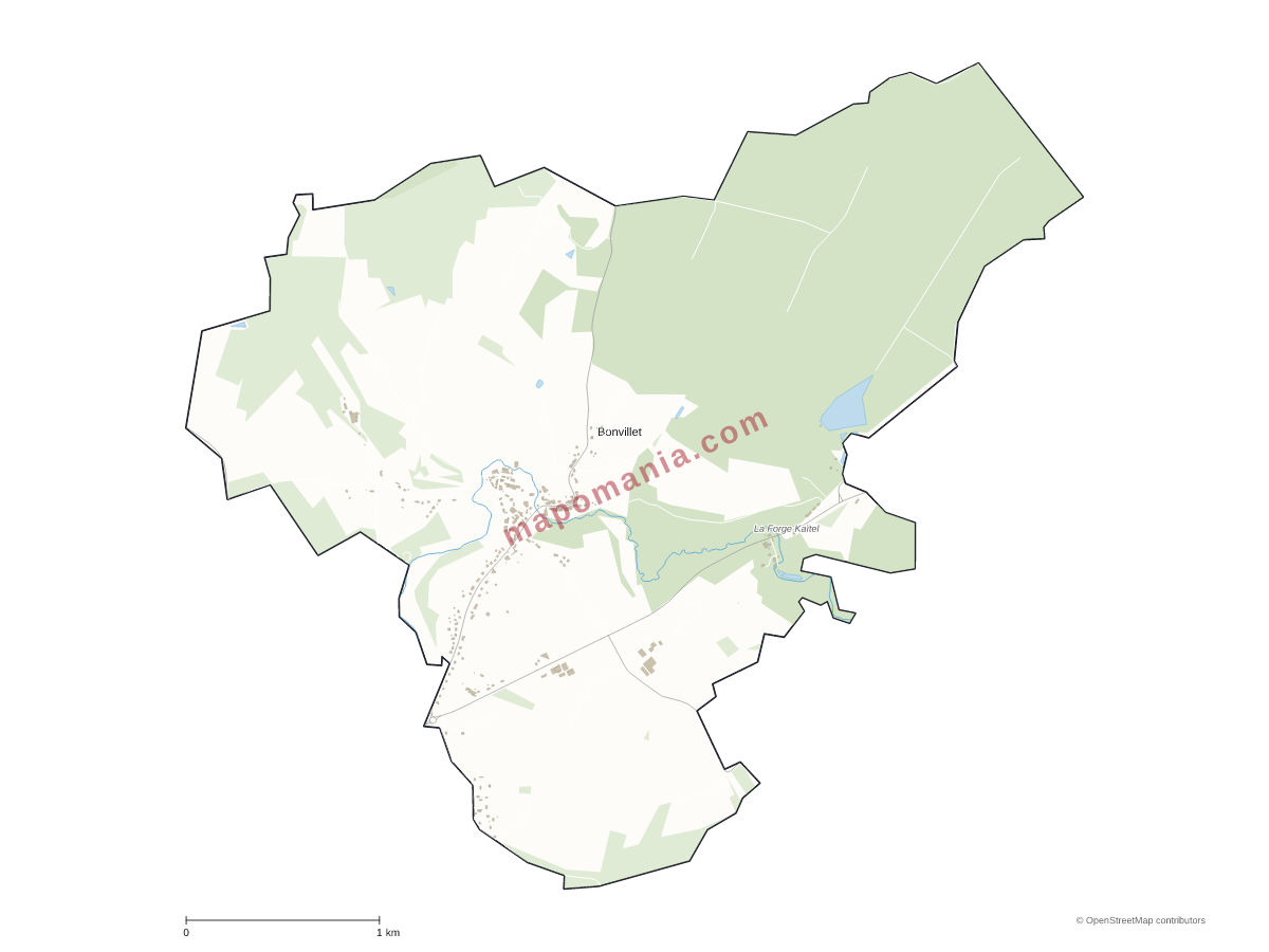 Carte de Bonvillet à personnaliser