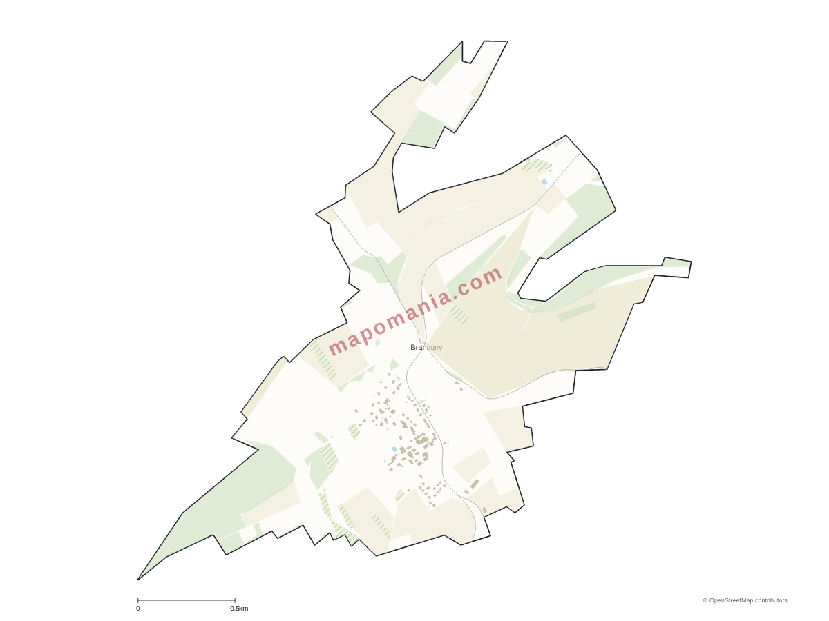 Carte de Brantigny à personnaliser