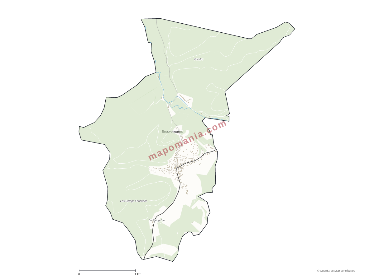 Carte de Brouvelieures à personnaliser