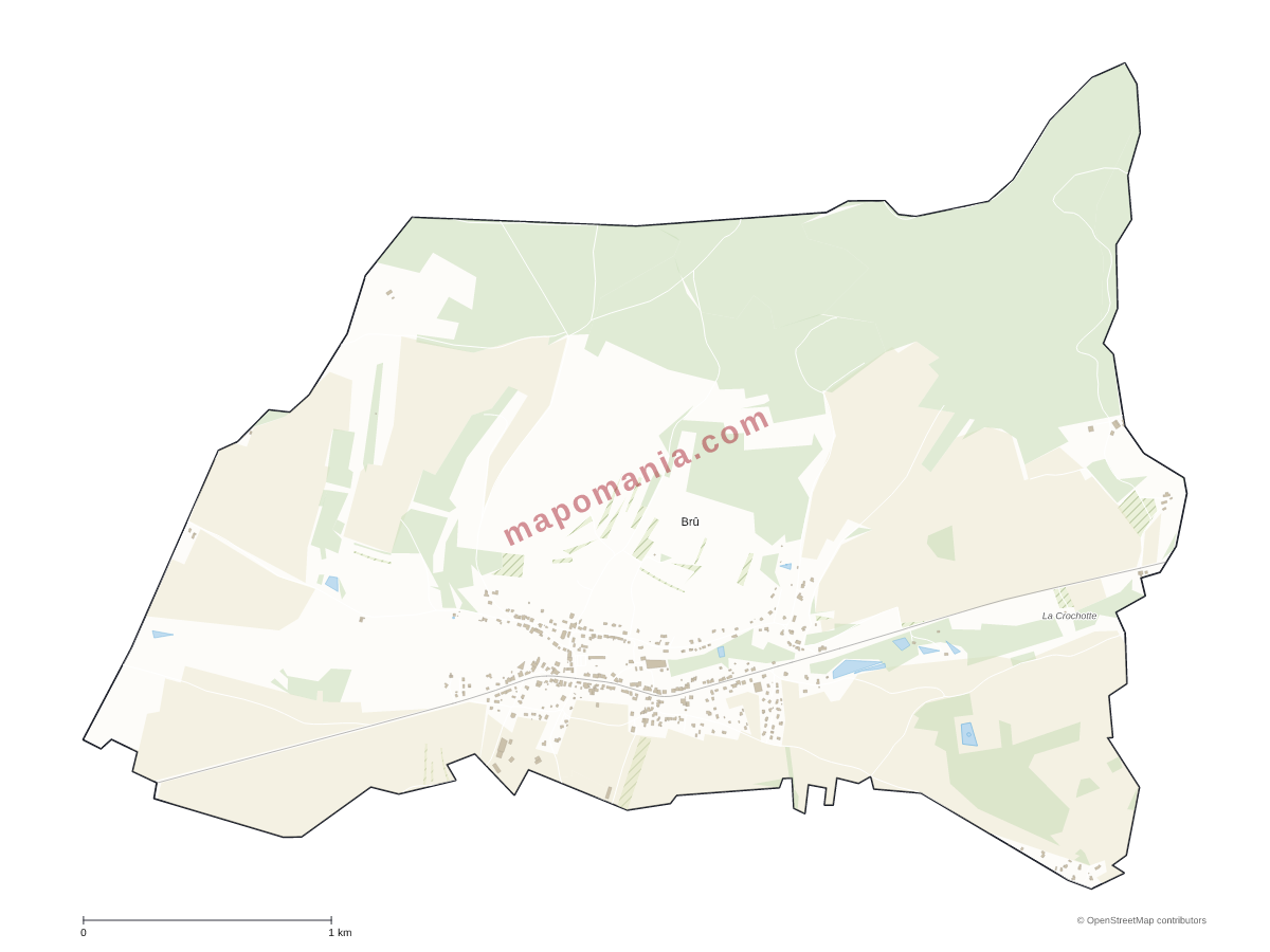 Carte de Brû à personnaliser