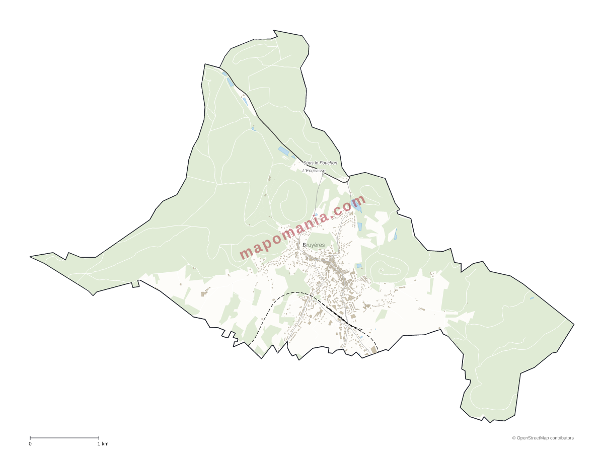 Carte de Bruyères à personnaliser