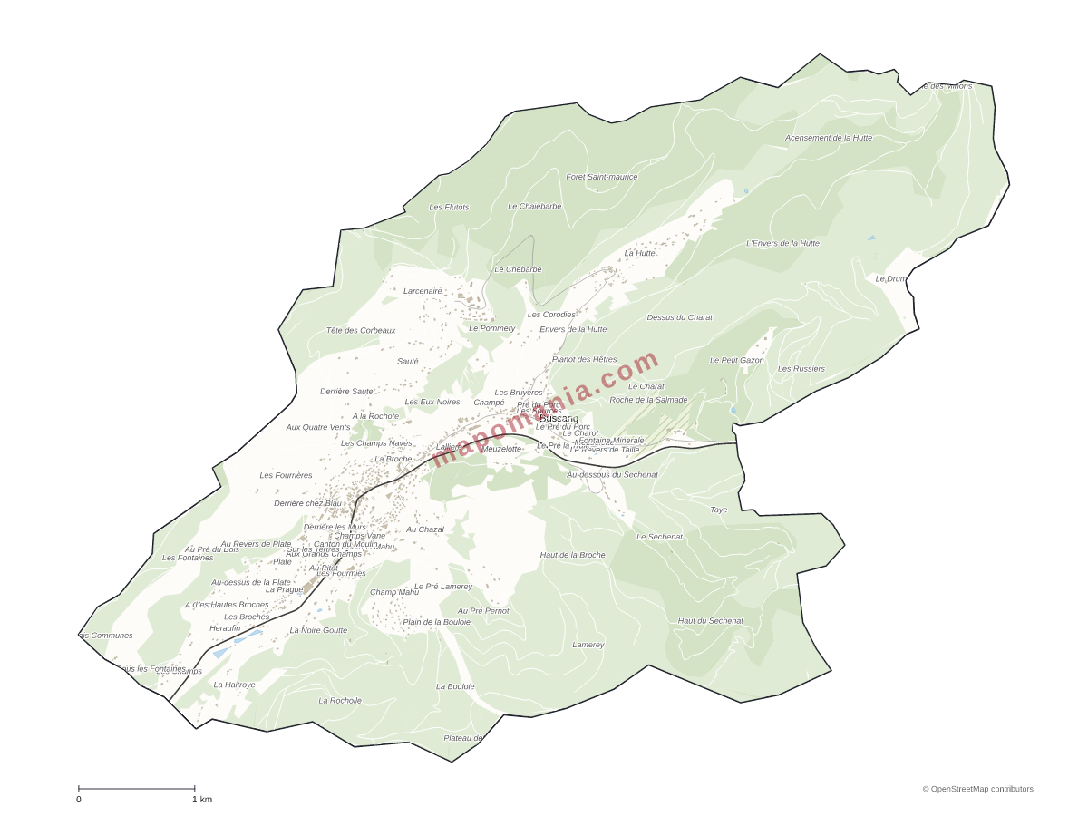 Carte de Bussang à personnaliser